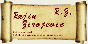 Rajin Zirojević vizit kartica